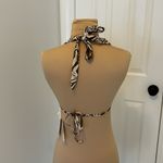 Good American Good Swim Zebra Halter Bikini Top Brown Size undefined Photo 1