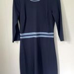 Draper James NWT Solid Persley Pointe Knee Length Dress Navy Nassau ~ Size S Photo 0