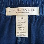 Studio West  Womens Chambray Peasant Skirt Size XL Flowy Boho Western Cowgirl Photo 5