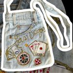 Handmade Upcylcled Denim Jeans Las Vegas Purse Blue Photo 1
