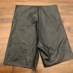 Abercrombie & Fitch  Biker Shorts Women’s Medium Black Faux Leather Photo 2