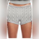 LIONESS  NWT Cloud Light Gray Cable Knit Shorts XL Photo 1