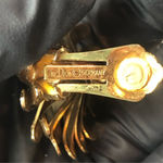 Christian Dior DIOR Radiant Gold Floral Vintage Clip-On Earrings Photo 8