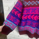 Vintage Handmade in Bolivia Wool Sweater One of a Kind Size Large Photo 5