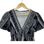 Urban Outfitters  Navy Blue & White Rita Plunging Babydoll Mini Dress Sz Small Photo 1