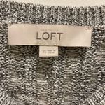 Loft Womens Crew Neck Open Knit Long Sleeve High Low Sweater Gray Size XS Photo 3