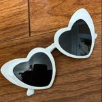 Heart Eyes Sunnies White Sunglasses. gently warn and excellent condition. None smoking home. Priced to sell at as is condition or make reasonable offers. Photo 4