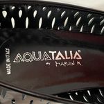 Aquatalia Roxy Cutout Peep Toe Heels - Black Patent Leather - 9.5 Photo 8