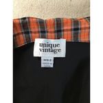 Unique Vintage Women 50’s Western Wrap Plaid Crop top Sz.Med Orange Cowgirl Boho Photo 10