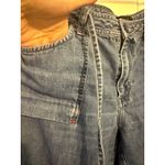 Lee Riveted by  Drawstring Waist Cropped Wide Leg Jeans Blue Denim‎ Womens Photo 4