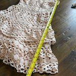 Lulus Lulu’s Beauty and Lace Nude Cream Tan Crochet Lace Mini Dress Party Wedding XS Photo 6