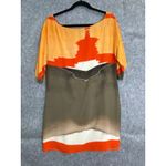 Alice + Olivia Silk Abstract Art Dress M Designer Cocktail Party Fall Transition Photo 7