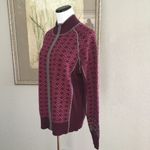 Cabela's Cabela’s Mineral Red Jacquard Zip Up Sweater Large Photo 1