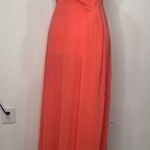Lulus Strapless Coral Pink Long Formal Maxi Dress Size Small Photo 0
