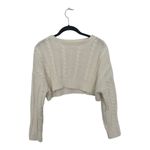 SheIn SZ M DAZY white cable crop sweater Photo 1