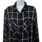 Carly Jean Los Angeles Carly Jean Windowpane Plaid Long Sleeve Boyfriend Fit Button Down Shirt Top CJLA Photo 22