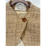 Womens Edun Boho Natural handwoven Rustic Cropped Cardigan Jacket Linen Cotton S Tan Photo 2