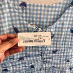 HVN Blue Lucy Strappy Cotton Ruched Dress with‎ Ice Cream Print sz 2 Blue Photo 4