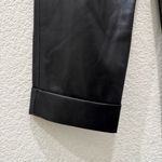 Alice + Olivia  Liliana Black Vegan Leather Faux Leather Paperbag Pants Size XS Photo 7