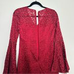 White House | Black Market NEW WHBM Drama Sleeve Lace Shift Dress in Dark Rouge Red Photo 7