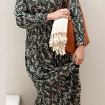 Carly Jean Los Angeles CJLA  Green floral Laura dress boho women’s size‎ small Photo 0