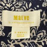 Maeve  Anthropologie Carlita Tiered Tunic Lined  Dress Blue White SZ XS #1802 Photo 7