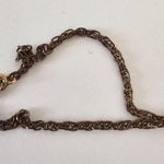 Neiman Marcus Vintage Dark Green Crystal Acorn Long Chain Necklace Gold Plated Photo 5