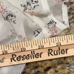 Torrid  Size 0 White w Bunnies Chiffon Button‎ Up Ruffled Front Shirt Photo 5