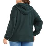 Bloomchic Green Drawstring Waffle Knit Hoodie Size 14/16 Photo 2