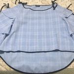 WHY Dress Tiered Ruffle Top Blue Photo 3