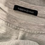 Hippie Chic  Size S Gray Long Sleeve Twist Front Crew Neck Pullover Sweatshirt Photo 9