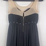3.1 Phillip Lim Womens Silk Dress Size 0 Black Cream Embellished Flowy Cocktail Photo 8