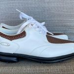 Oakley  High-Quality Brown & White Leather Golf Shoes Photo 0