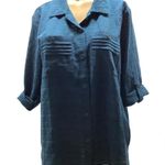 Ny Collection  Button Down 3/4 Sleeve Blouse Size 1X New With Tags Photo 7