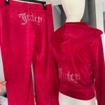 Juicy Couture  Red Velour Tracksuit size large Photo 6