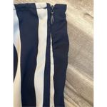 Dee Elly  Blue White Stripe Palazzo Wide Leg Crop Pants Sm Coastal Nautical NWT Photo 2
