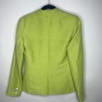 Casual Corner Vintage Linen Blazer Chartreuse Green Sz 4 Photo 1