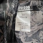 LUNIK  Tie Front Crop Top Size Medium New Gray & Mauve Floral Stripe Photo 5