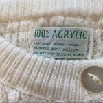 VINTAGE Grandma Cable Knit Handmade Vintage White Poncho Size undefined Photo 6