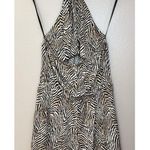 Banana Republic NWT Factory Knit Halter Black Tan Animal Print Romper Photo 0