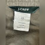 J.Crew Military Green Cotton Drawstring Unlined Jacket Zip Up High Neck Size XS Photo 8