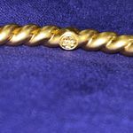 Tory Burch $130 Retail NWT Gold Rope Logo Bangle Bracelet Photo 3