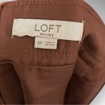 Loft Women's Brown Faux Leather Fully Lined A-Line Mini Skirt Sz. 8 Petite | EUC Photo 5