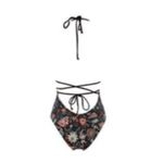 l*space Liberty Floracopa Pamela One Piece Swimsuit Size 6 Floral Plunge Halter Photo 3