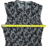 Madewell NWT Women's Smocked Crewneck Mini Dress in Floral Black Size 12 Photo 6