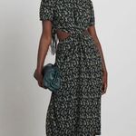 Who What Wear Drew Plissé Cutout Twist Midi Dress, Disty Floral Size XS NWT $178 Photo 9