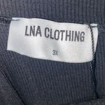 Revolve LNA Brighton Top in Black Size 3X Plus Cold Shoulder V Neck Ruched Photo 9