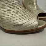 Paul Green Cayanne Gold Leather Peep Toe Ankle Booties Size UK 7 / US 9.5 Photo 6