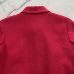 Talbots  Button Up Jacket Cotton Bright Pink 3/4 Sleeved Size 8 Preppy Top Coat Photo 6