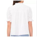 1. State  white cotton eyelet puff sleeve blouse small Photo 1